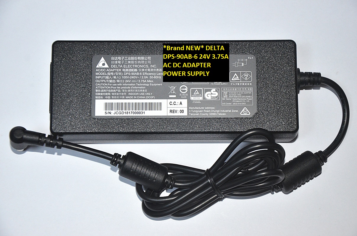 *Brand NEW* 5.5*2.5 DELTA 4V 3.75A AC DC ADAPTER DPS-90AB-6 POWER SUPPLY